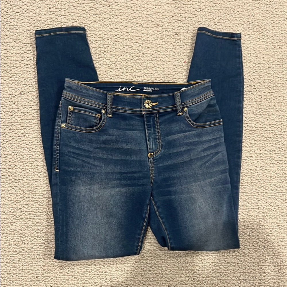 INC International Concepts Blue Skinny Jeans with Stretch